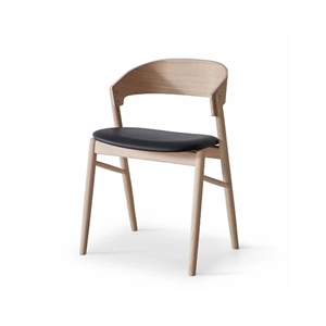 FINDAHL - SPRINGER SPISEBORDSSTOL - MASSIV EG - SORT SYDNEY LÆDER